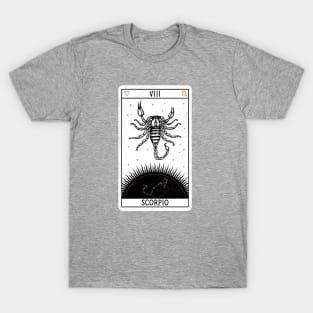 Scorpio Distressed Goth Tarot Zodiac Sign T-Shirt